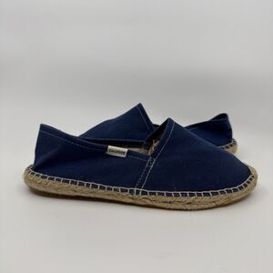 Soludos Women’s Size 37 The Original Espadrille Blue Pull on Canvas Shoes